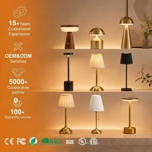 Manufacture Modern Design Battery Restaurant Luxury Hotel Portable Touch Night Light Rechargeable LED Table Lamp Cordless