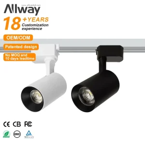 Manufacturer Angle Adjustable Track Lamp Aluminum Iron Rail Spot Lighting System COB Tracklight Magnet 20W LED Track Light