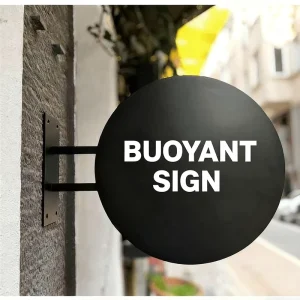 Manufacturer Custom Double-Sided Round Metal Frame Hanging Decorative Light Box Outdoor Signs