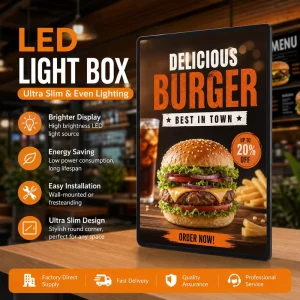 Manufacturer Pull Change Ultra Thin LED Light Box Custom Printing Indoor Store Wall Advertising Lightbox
