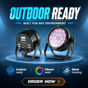 Manufacturer’s IP65 CE 18*10W RGBW LED Par Can Flat Light 4in1 Waterproof Outdoor Stage Event DJ Lighting Spotlights