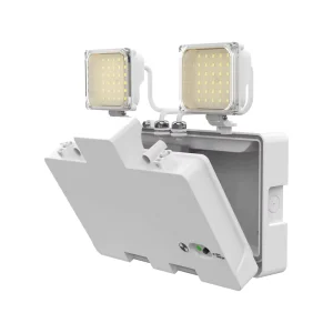 Manufacturers Supply LED Emergency Twin Spot Light Non Maintained 1720lm LiFePO4 Battery 3Hr IP65 Fire Exit Lighting