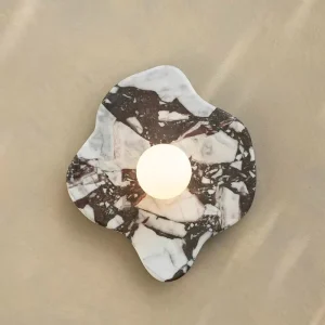 Marble Wall Lamp Supplier Make LED Bedside Light Natural Stone Background Wall Sconce for Home Hotel Living Room Decor