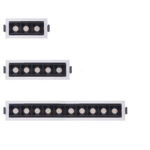 Matt Black Square Adjustable Hotel LED 9W Linear Spot Light COB Recessed Downlight