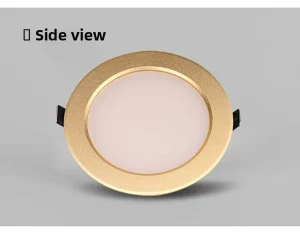 Matte Gold 9cm 10cm 4-inch LED Tube Light 12W Hole Spotlights with COB Base Modern Design for Home Living Room Hotel Villa Embed