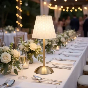 Metal Base Glass Table Lamp High CRI Ra80 Commercial Grade Durable Decor Lighting for Bulk Hotel Procurement