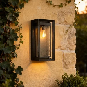 Metal Outdoor Decorative Modern LED Wall Lamp Outdoor Fixture Luminaire Lantern Garden Wall Lamp Outdoor Glass Wall Lights