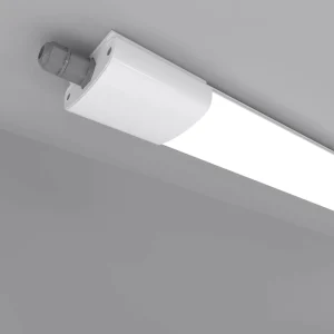 Microwave Motion Sensor LED Tri-proof Light IP65 Waterproof Ultrathin Linkable Batten Light for Home Workshop