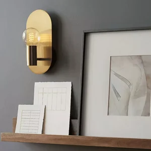 Mid Century Brass Gold Antique Hotel Wall Sconce Light for Living Room Bathroom Bedroom