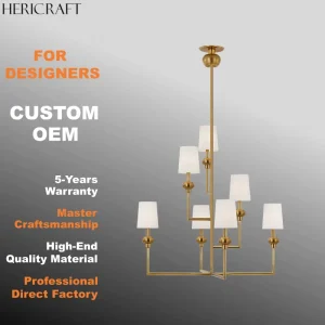 Mid-Century Sculptural LED Chandelier Pendant Hanging Light for Living Room Dining Kitchen UL Standard