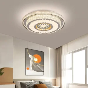 Middle Bedroom Ceiling Light Crystal LED Eye Caring Dimmable Home Light for Wedding Banquet Hall Villa Hotel Decor