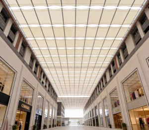 Middle East Commercial Retractable Roof Pergola Aluminum Canopy Automatic Folding Shade Awning for Mall