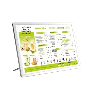 Milk Tea Shop A4 Rectangle Menu Display Price List Desktop Bar Counter Stand Illuminated LED Advertising Light Box