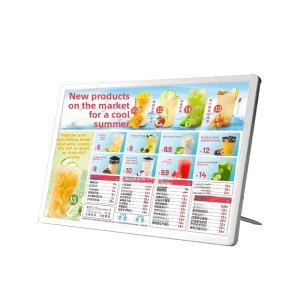 Milk Tea Shop Menu Display Price List LED Illuminated Aluminum Alloy Wall Mounted Bar Counter Light Box Advertising