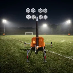 Mine Site Sport Fields Lighting 6m 9m 12m Mobile Light Tower 1000W 2000W 3000W Multi Power AC Solar Diesel