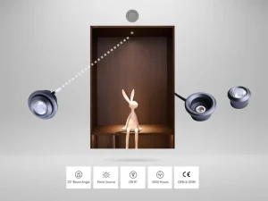 Mini LED Aluminum Cabinet Spotlight for Indoor Office Showcase Display with Focused Narrow Beam Lighting 5061-21