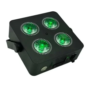 Mini LED Battery Wireless Spotlight RGBWA+UV 6-in-1 DMX512 Control IP33 Flat Wash Lights for Stage Entertainment Disco Party