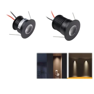 Mini LED Recessed Cabinet Light for Display Cases Wine Cabinets & Bookcases 12V 3W Aluminum 3000K 6000K Color Temp