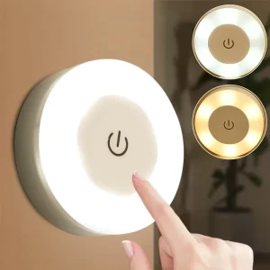 Mini LED Sensor Cabinet Lights 3 Modes USB Rechargeable Magnetic Base Cabinet Touch Control Modern Design Portable Dimming Room