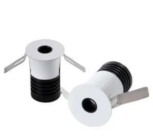 Mini Recessed LED Spotlight Anti-Glare COB Small Downlight Aluminum Heat Sink Ceiling Spot Lamp for Cabinet Closet