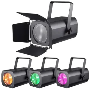 Mini Spotlight 100W LED Spotlight WW/CW/RGBW Electric Zoom Film Studio Stage Lighting