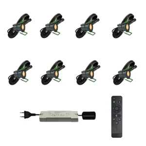 Mini Spotlight with 5m Cable and Remote Control IP65 Level Downlight for Outdoor Veranda Roofs Carport