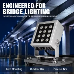 Mini Square High Bright SMD RGBW LED Flood Light 24W 36W IP66 RoHS Certified Outdoor Building Facade Spot Lamp with Reflector