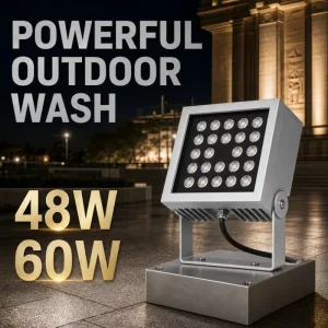 Mini Square High Bright SMD RGBW LED Flood Light 46W 60W IP66 RoHS Certified Outdoor Building Facade Spot Lamp with Reflector