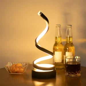 Minimalist Adjustable Spiral Snake LED Table Lamp Flexible Reading Night Light Ambient Decor Lamp for Bar Bedroom Study