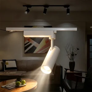 Minimalist Adjustable Track Mounted LED Lamp Anti Glare Spotlight for Retail Space Exhibition Commercial Indoor Lights