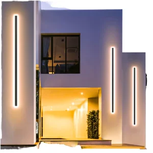 Minimalist Architectural Linear Wall Light RGBWW LED Outdoor Sconce for Contemporary Hotel Restaurant Facade Decor