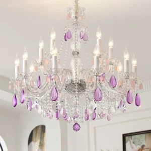 Minimalist European style Crystal Chandelier Luxury Living Room LED Pendant Lamp Dining Room Bedroom Crystal Light