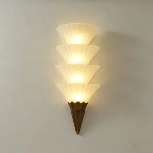 Minimalist Hotel Decor Glass Wall Light Hardware Living Room Bedroom Office Contemporary Wall Lamp Metal Base