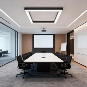 Minimalist Indoor IP20 Aluminum LED Linear Lights 24W-80W 3 Year Warranty White Black CRI 80 Office Malls Conference Rooms