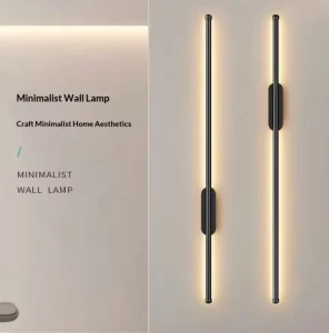 Minimalist Linear LED Wall Sconce Modern Long LED Wall Lamp Indoor Lighting Fixture for Bedroom Living Room Hotel Corridor