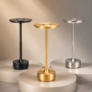Minimalist Metal Hospitality & Dining Room Luxury Restaurant LED Rechargeable Battery Table Touch Tischlampe Cordless Lamp