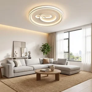 Minimalist Nested Ring LED Ceiling Light Circular Lamp Contemporary Living Room Bedroom Home Interior Decoration Lighting