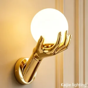 Minimalist Nordic Creative Hand Shape Wall Light for Living Room Bedroom Hallway Stair Bedside Background Wall Lighting Fixture