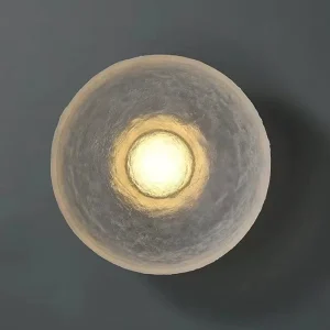Minimalist Round LED Wall Lamp Transparent Decor Light for Living Room Bedroom Hotel Villa and Aisle
