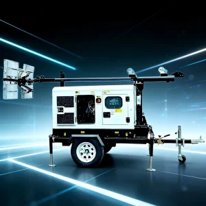 Mobile LED Lighting Tower Telescopic Mast Height Adjustable Industrial Grade Portable Light Tower