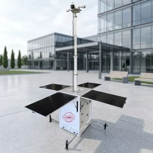 Mobile Solar Camera Tower CCTV 4G HD Camera Outdoor with 6m Telescopic Mast AI Starlink for Event