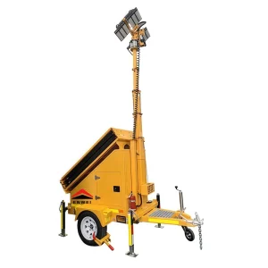 Mobile Solar Light Tower with 4*100W LED Lamps 7m Mast Waterproof for Construction Site Lighting