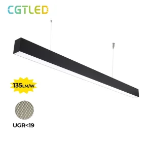 Modern 1.2m 1.5m Linkable Linear Fixture Power CCT Switchable White Black LED Linear Light