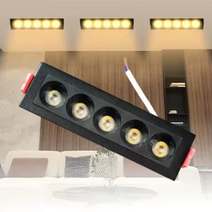 Modern 10W 30W LED Linear Light Anti Glare LED Grille Lights for Living Room Embedded Mounted LED Grill Grille Spot Main Light