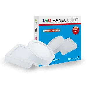 Modern 12W/18W/24W Energy Saving LED Office Panel Light Surface Mount Ceiling Square Lamp for Commercial Use Thin Round Design