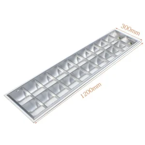 Modern 2*36W Interior Troffer Ceiling Light 300X1200 Linear Box Fluorescent Louver Grill Troffer 2*36W Interior Fluorescent