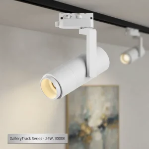 Modern 24W Zoom LED Track Light Commercial Adjustable Angle Aluminum Cob Chip Magnetic Base AC110-240V Hotel Shop CRI97 50000h