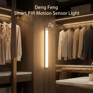 Modern 3-color Stepless Dimming 3000K-6000K PIR Motion Sensor LED Cabinet Light for Kitchen Bathroom Living Room with Up Shade