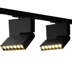 Modern 30W Cob LED Track Lights 6X2W Rotatable Rail Mounted Linear Spot Warm White Aluminum Lamp Home Office