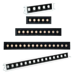 Modern 3500K LED Downlight Aluminum 90mm Trimless Magnetic Linear Spotlight for Office Living Room Lighting